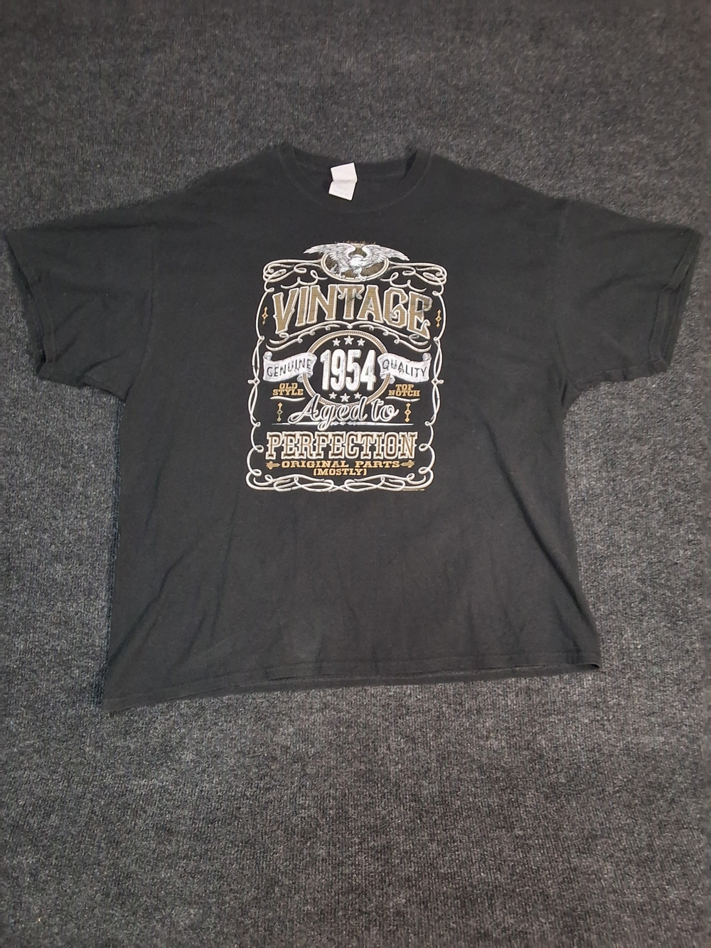 Vintage 1954 Graphic Black Men's T‑Shirt